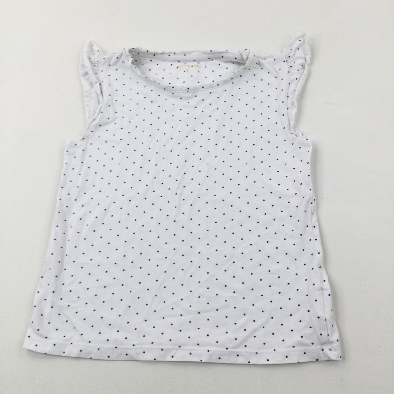 Dotty White T-Shirt - Girls 8-9 Years