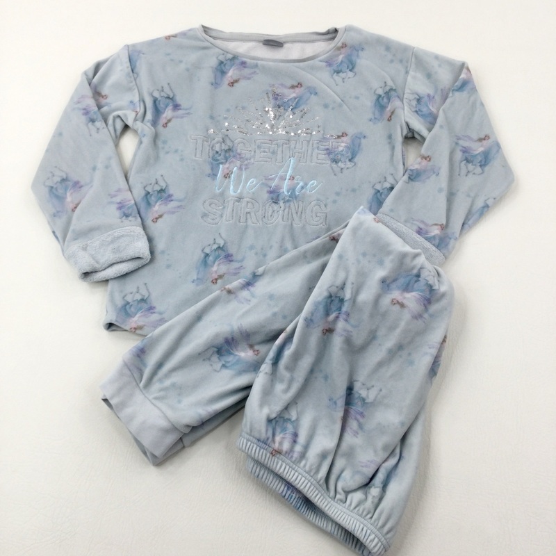 'Together We Are Strong' Frozen 2 Elsa Blue Fleece Pyjamas - Girls 7-8 Years